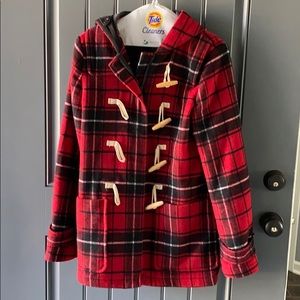 Gap plaid pea coat